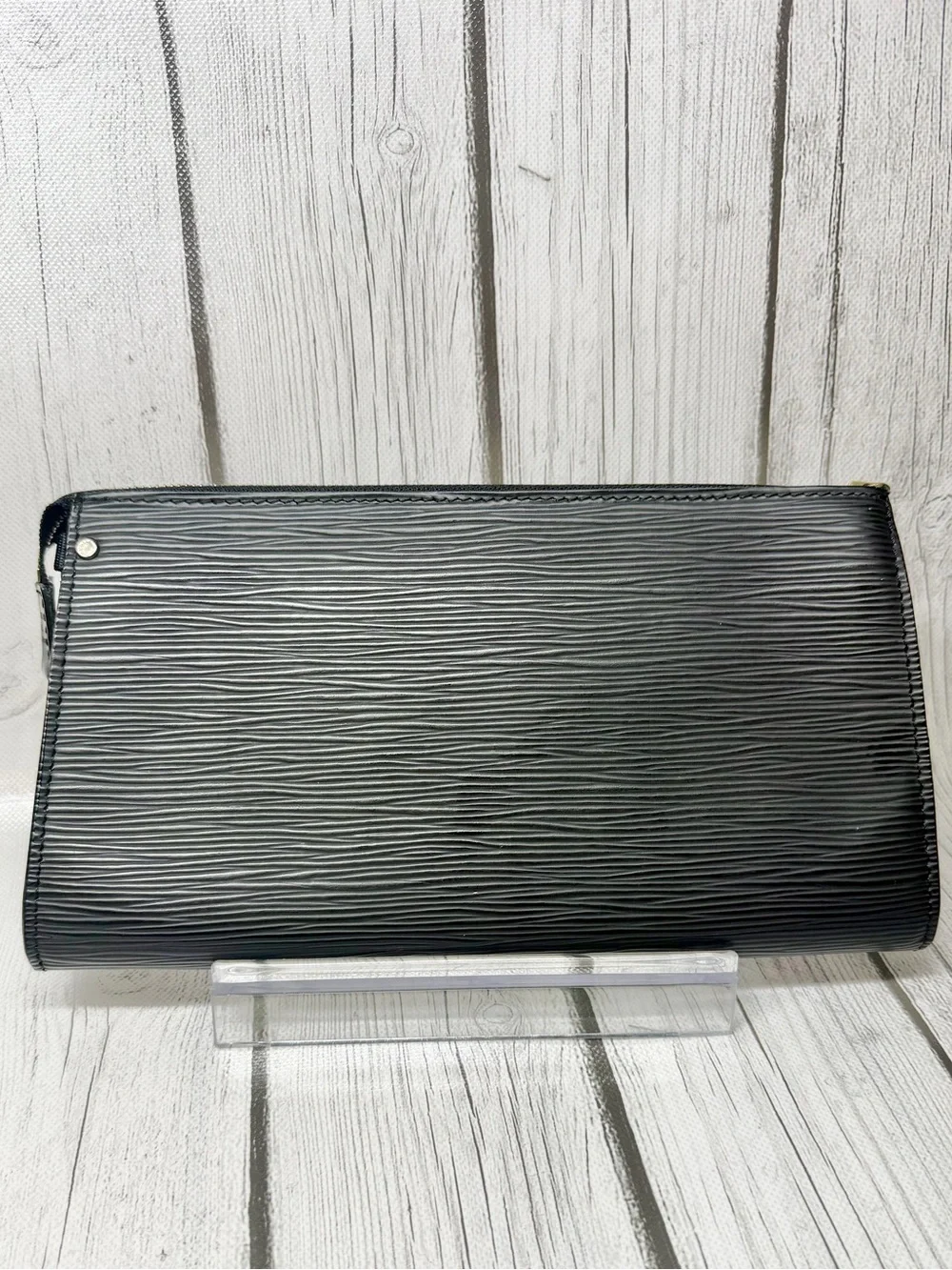 PRE LOVED Louis Vuitton Vintage Black Epi leather Pochette Accessories